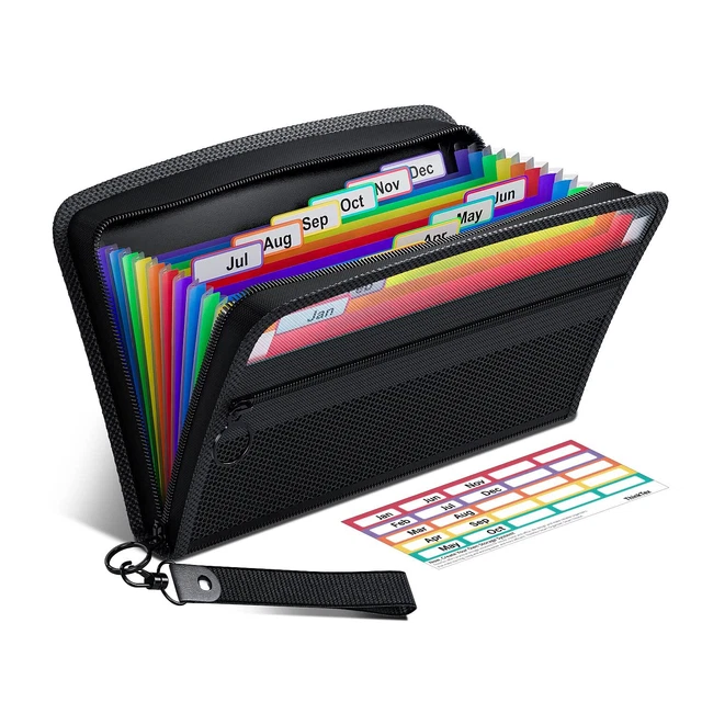Receipt Coupon Organizer, 12 Pockets Small  File Organizer