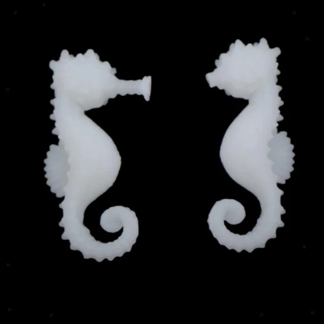 2 x 3D Seepferdchen Ornament, Harzguss, DIY Epoxy Handwerk, 9 x 2 cm,