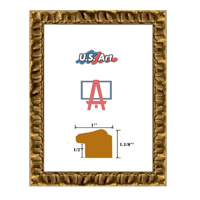 US Art Frames 1" Gold Texan Horseshoe Design MDF Picture Frame, Standard Sizes