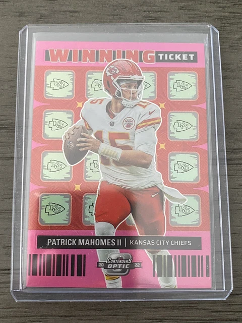 2022 Panini Contenders Optic Patrick Mahomes Pink Winning Ticket #WT-2 72/75