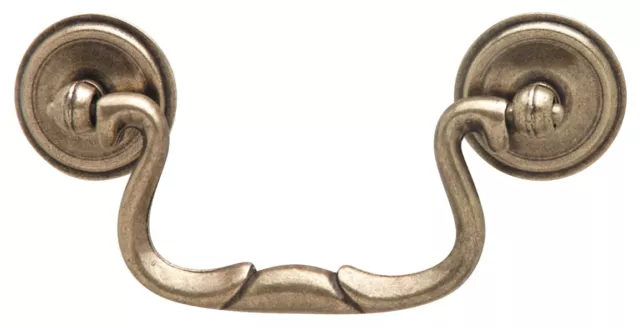 One Bail Handle Antique Brass 3 Inch Center to Center Drop Cabinet Drawer Pull