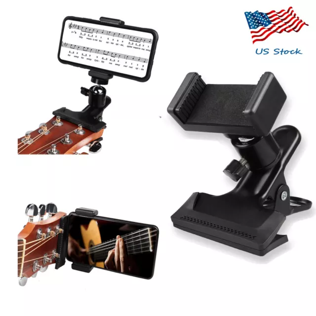 Guitar Headstock Mobile Phone Holder Bracket Stand Cell Phone Clip Clamp