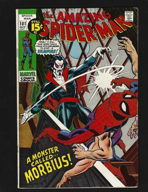 Amazing Spider-Man #101 FN+ Kane 1st Morbius the Living Vampire Lizard Cameo