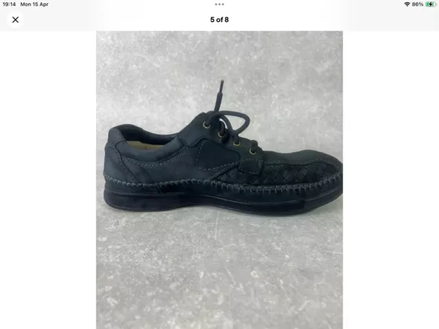 CLARKS VINTAGE BLACK Grey Mens Lace Up Casual Shoes, UK Size 10 G £20. ...