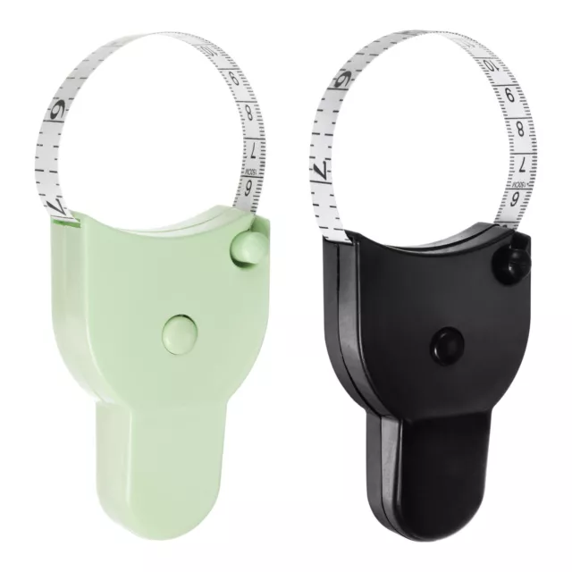 2pcs Body Measure Tape 60" 150cm Measure Retractable Measuring Tape Green, Black