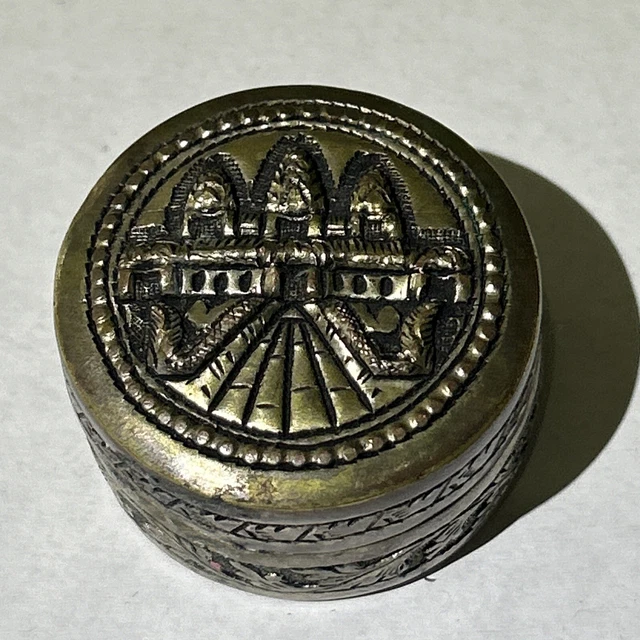 CAMBODIAN ANGKOR THOM Design Betel Box Repousse Khmer £55.60 - PicClick UK
