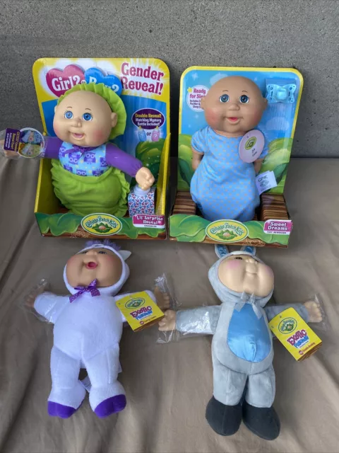 Cabbage Patch Kids Lot Of 4 Sweet Dreams/lil Surprise/ Exotic Friends-Dolls New