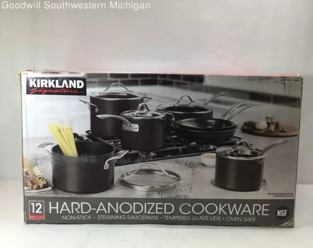 Kirkland Signature 12-Piece Hard Anodized Cookware Set (OPEN BOX) - 132