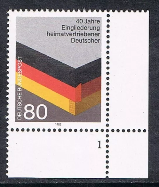 Bund 1985, Mi. 1265 Eckrand u. rechts, Form-Nr.1, postfr.**., heimatvertriebener