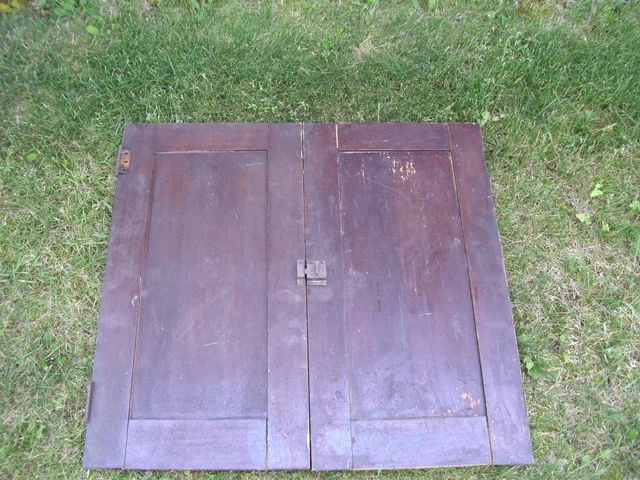 Antique Vintage Pair Cabinet Doors from Old School Chemistry Lab 30" Tall
