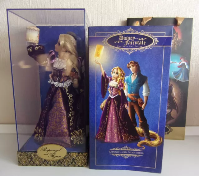 Disney Rapunzel & flynn rider fairytale lt'd edition doll set & gift bag (NRFB)