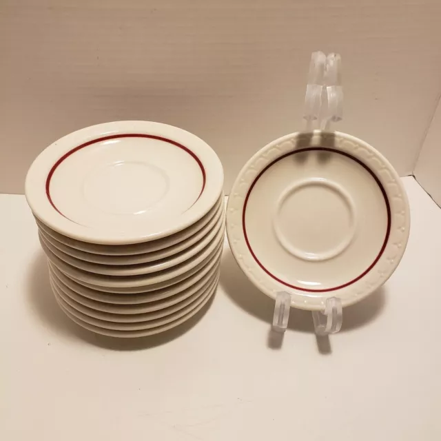 SYRACUSE China Econo Rim Restaurant Ware Red Cardinal Line 5.25 Saucer 1 or More