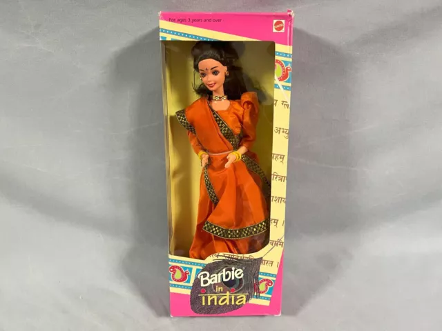 Vintage 1996 Barbie IN INDIA Dolls of the World DOTW Mattel NRFB MIB