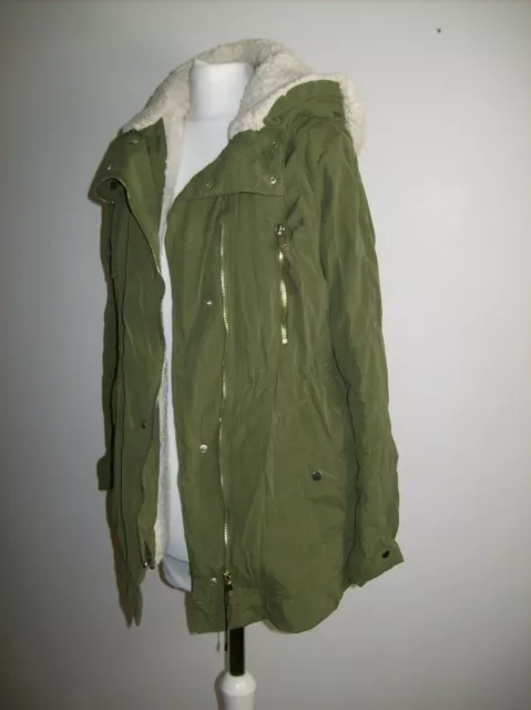 Parka kaki zara best sale