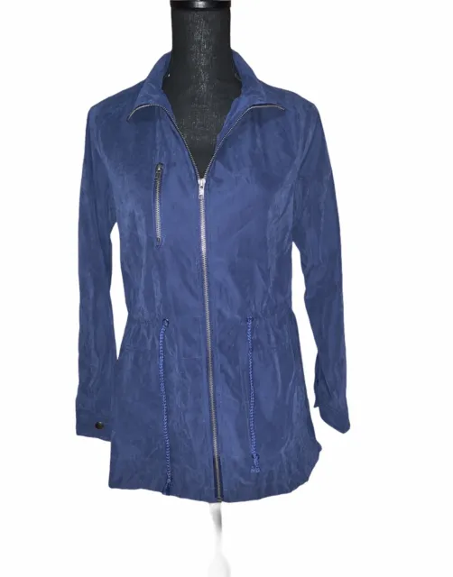 Mine Utility Jacket Women’s Blue Full Zip Outerwear Size Small 100% Polyester