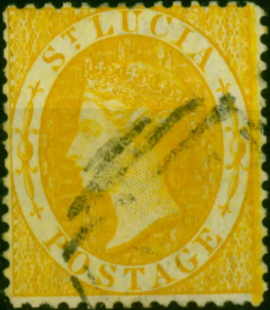 St Lucia 1876 (4d) Yellow SG16 Fine Used (2)