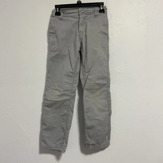 Old Navy Skinny Chino Pants Boys 7 Uniform Dress Pants Gray
