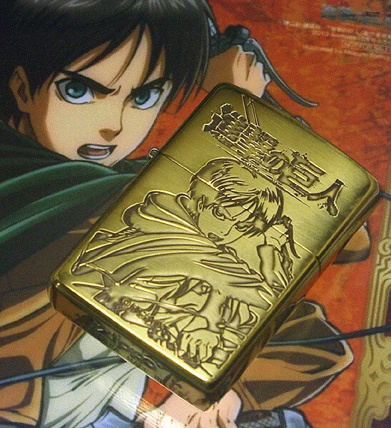 ZIPPO Oil lighter Attack On Titan Eren Gold Brass