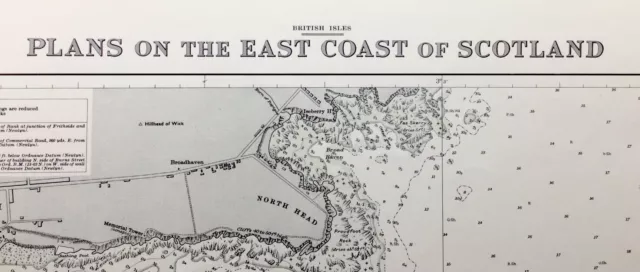 Admiralty Sea Chart. No.1462. PLANS ON THE EAST COAST OF SCOTLAND. 1961.