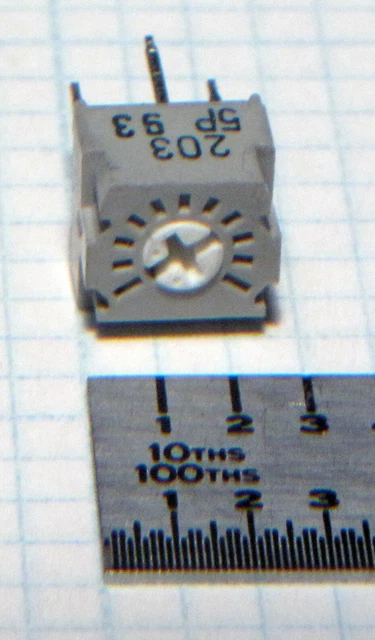 Bi 25Pr20K Cermet 20K Single Turn Sealed Trim Pot 1/4" Square Type