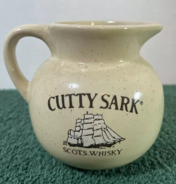 Cutty Sark Scots Whisky- Pitcher Decanter Pub Jug Creamer Barware- 4 1/2" Tall