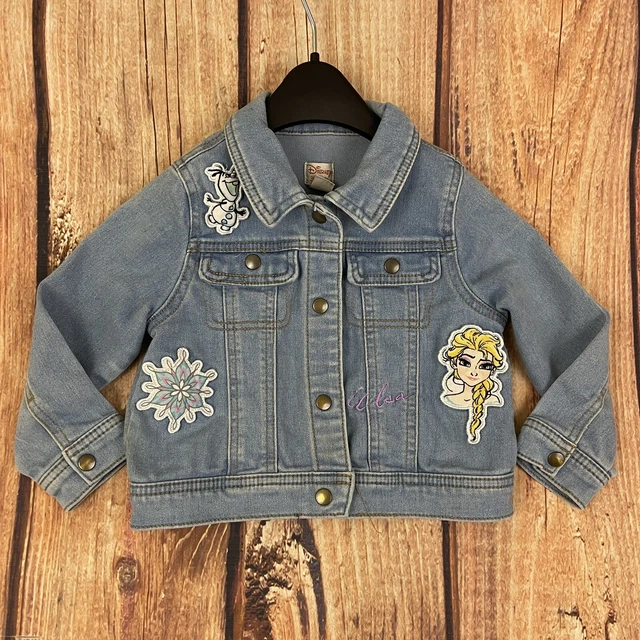 Disney Denim Jacket Size 3T Collection By Tutu Couture Jean Elsa Frozen Olaf
