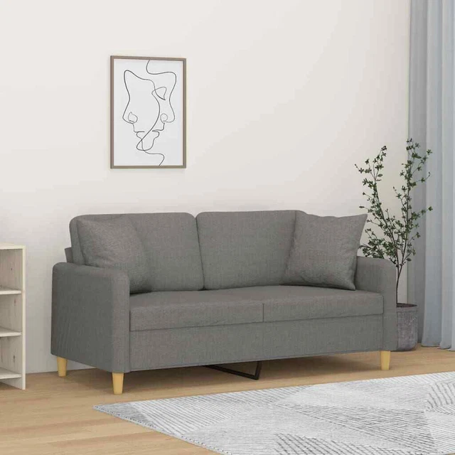 Sectional Sofa Couch with Pillows and Cushions for Living Room Fabric vidaXL