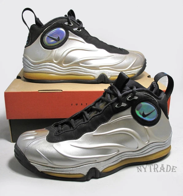 nike total air foamposite max metallic silver