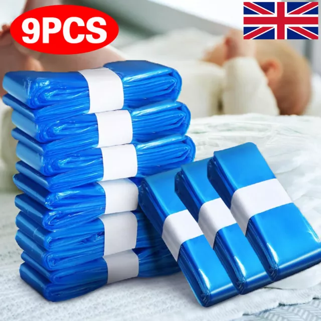 9X Nappy Disposal System Refill Cassettes Wrappers Bag Sack Pack Bin Bag UK