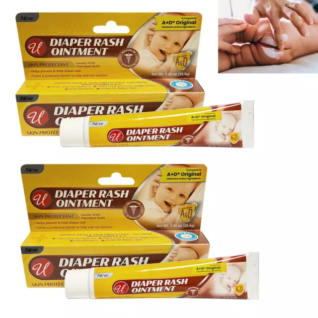 2 Pack Diaper Rash Ointment Prevents Soothes Treats Skin Protectant