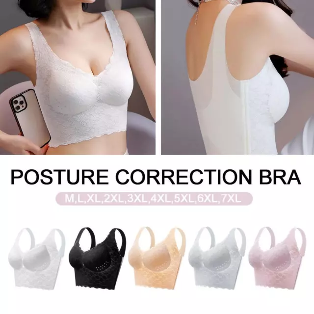 Posture Correcting Bra Wireless Push-Up Ergonomic Comfort Crossover Bra N E W