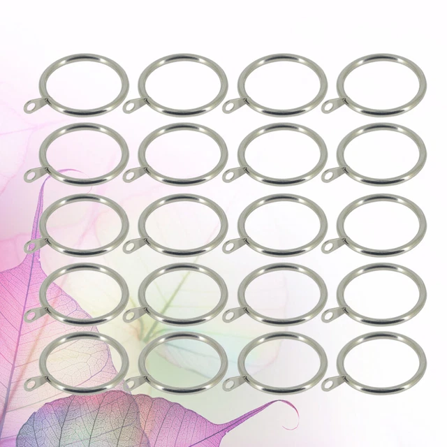 20 PCS Metal Circular Rings Curtain Hooks Drapes Eco-friendly