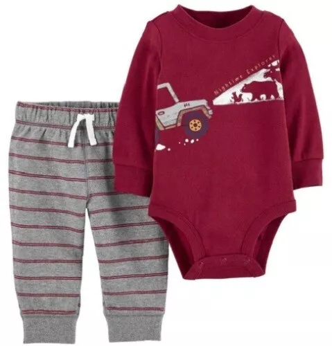 CARTERS Boys 2 Piece Jogger Set - NIGHTIME EXPLORER  New - 12 Months  $24 Retail