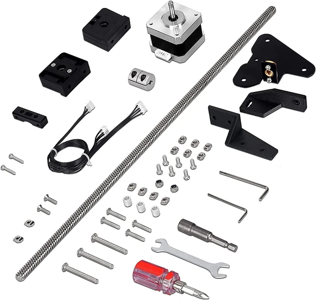Ender 3 Dual Z Axis Kit, 3D Printer Accessories Aluminium Lead Screw Dual Z Step