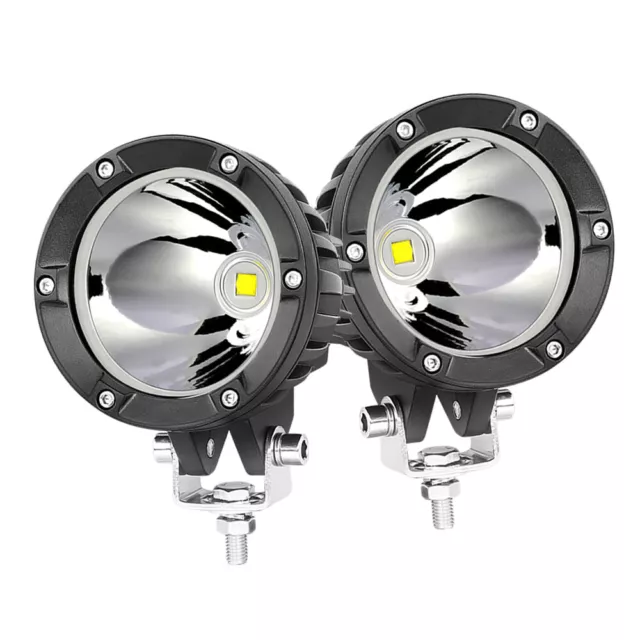 Pair 4Inch Round LED Driving Lights Spot Pods Work Driving Lamp Offroad Truck AU