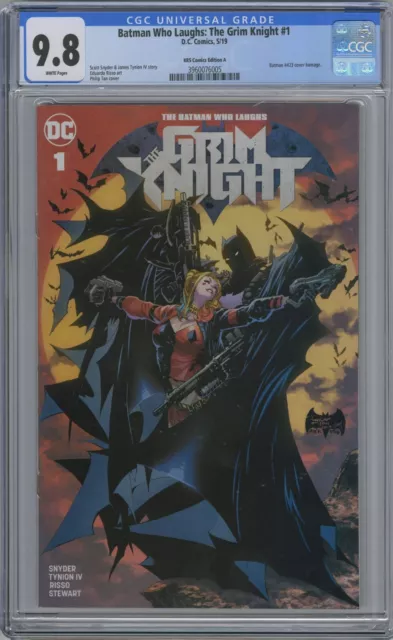 Batman Who Laughs The Grimm Knight 1 Cgc 9.8 Snyder Tan 423 Mcfarlane Homage Dc