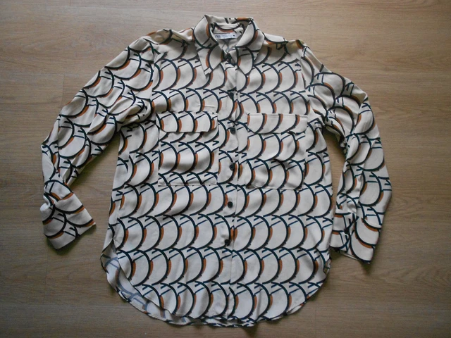Chemise ZARA Femme Marine Taille M - Portée Une Fois, Comme Neuve, Sans étiquettes
