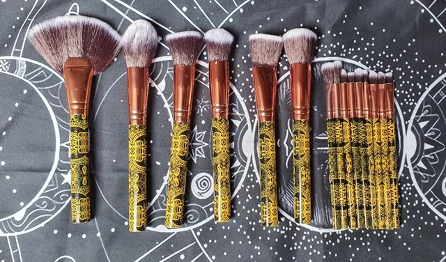 Make Up Pinsel Set 15-tlg Kosmetik Schminkpinsel Pinselset Augen- Gesichtspinsel