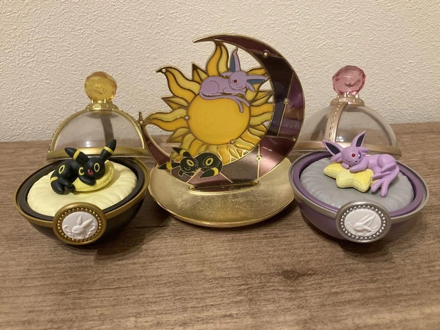 Set 3 Pokemon Espeon & Umbreon custodia protettiva sogno figura, accessori supporto