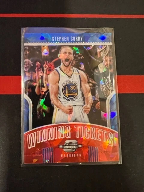 2018-19 Contenders Optic STEPHEN CURRY Winning Tickets Cracked Ice Red #18