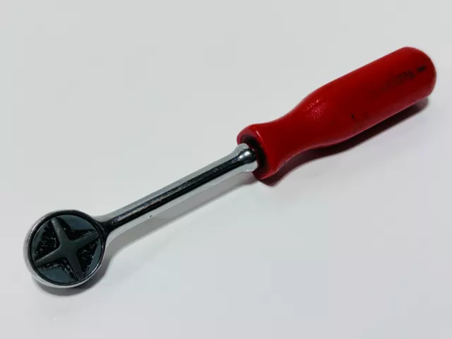 MAC Tools USA Rare MRR7PA 1/4" Drive Hard Red Handle Fine Tooth Ratchet - Round