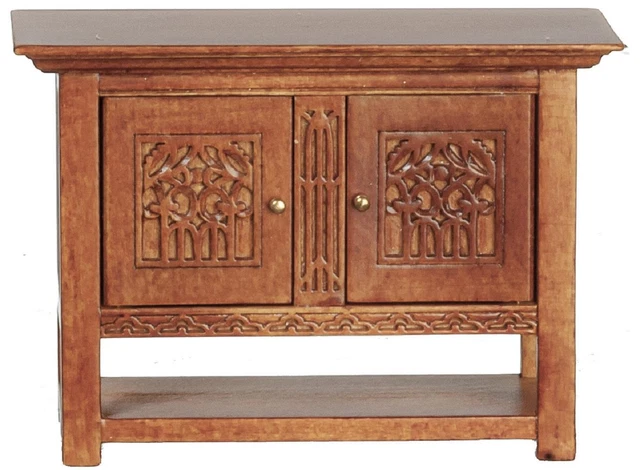 Dolls House Credenza Cabinet Jacobean JBM Miniature Walnut Dining Room Furniture