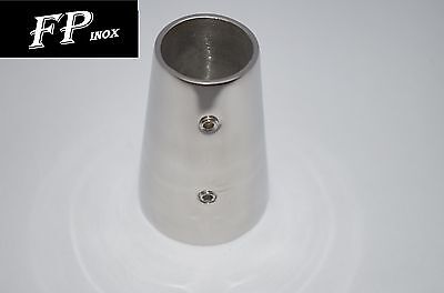 Embase de Chandelier Ø 25mm 90° Rectangulaire inox A2 Bateau Tube Platine 