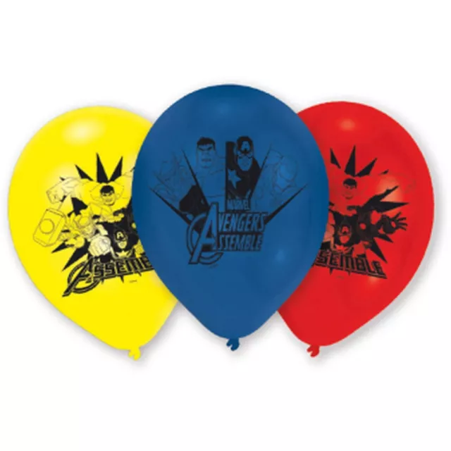 Amscan - Lot 6 Ballons en latex à gonfler Avengers