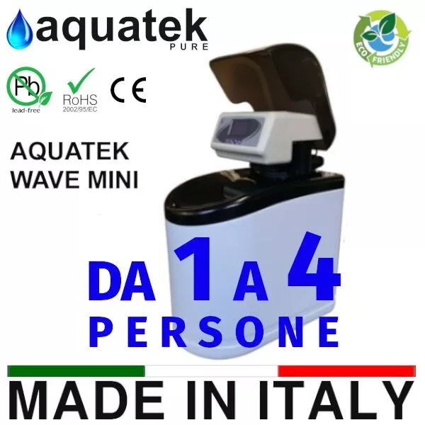 Addolcitore acqua domestico Aquatek Wave Mini  fino a 4 persone 10 kg di sale