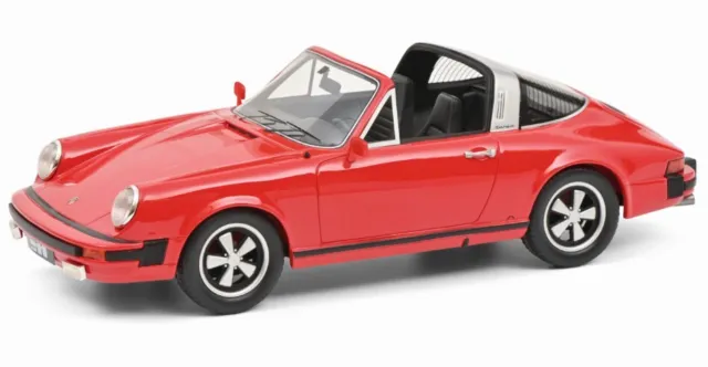 Miniature voiture auto 1:18 Schuco Porsche 911 Targa Cabriolet 1977 Red Modèle