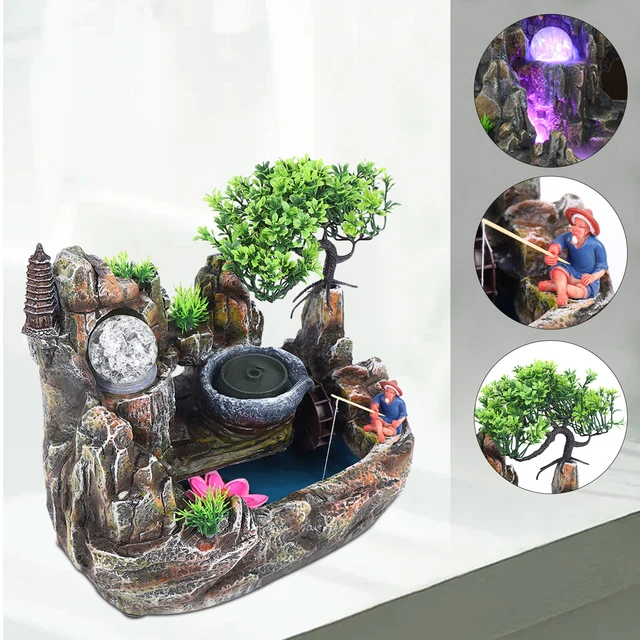 Mini Tischbrunnen Für Innen - Batterie & USB Betrieben Mit Beruhigendem Wasserfluss