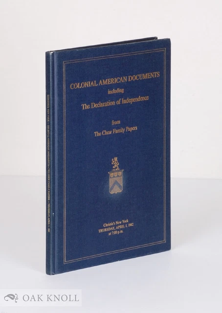 Colonial American Documents Including The Declaration Of Independence 1982