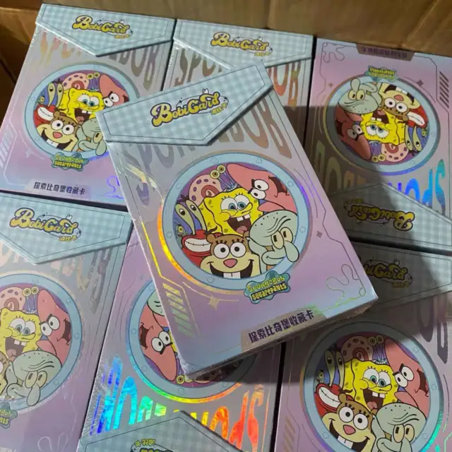 NEW PTCG Factory Sealed BobiCard SpongeBob Trading Card Box 11 Packs 52 Cards