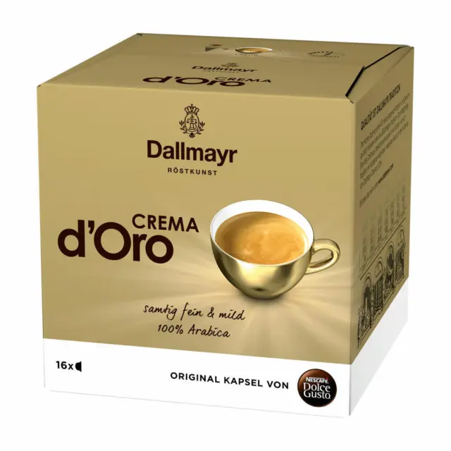 Nescafé DOLCE GUSTO DALLMAYR Crema d´Oro, Kaffee, KaffeeKAPSEL, 4 x 16 KAPSELN 2